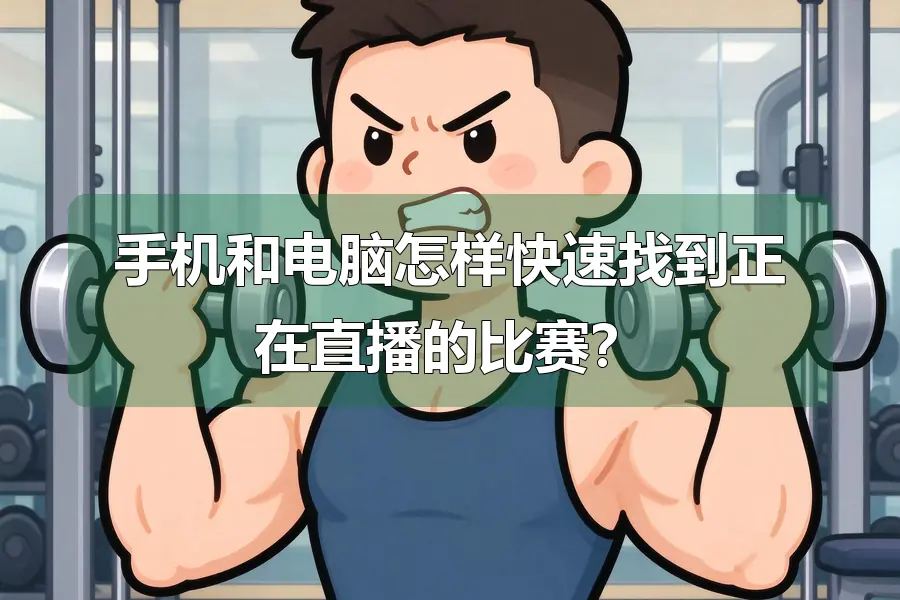 手机和电脑怎样快速找到正在直播的比赛？